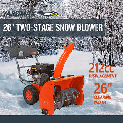 Yb6770 26.0-In Two-Stage 212.0-Cc Self-Propelled Gas Snow Blower