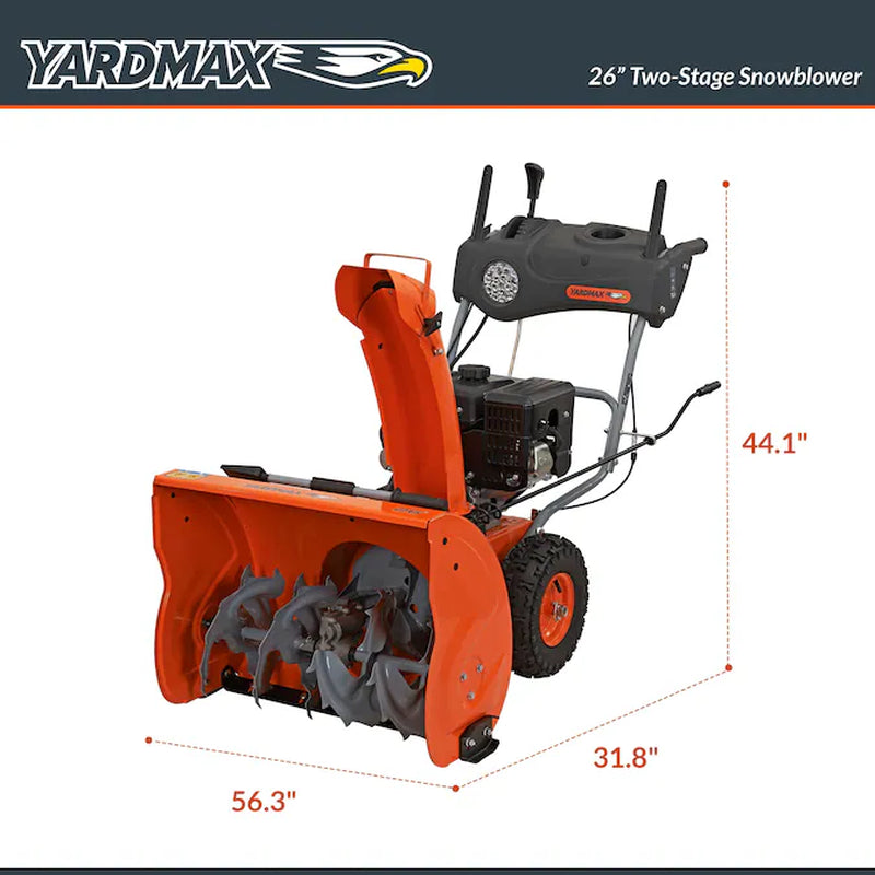 Yb6770 26.0-In Two-Stage 212.0-Cc Self-Propelled Gas Snow Blower